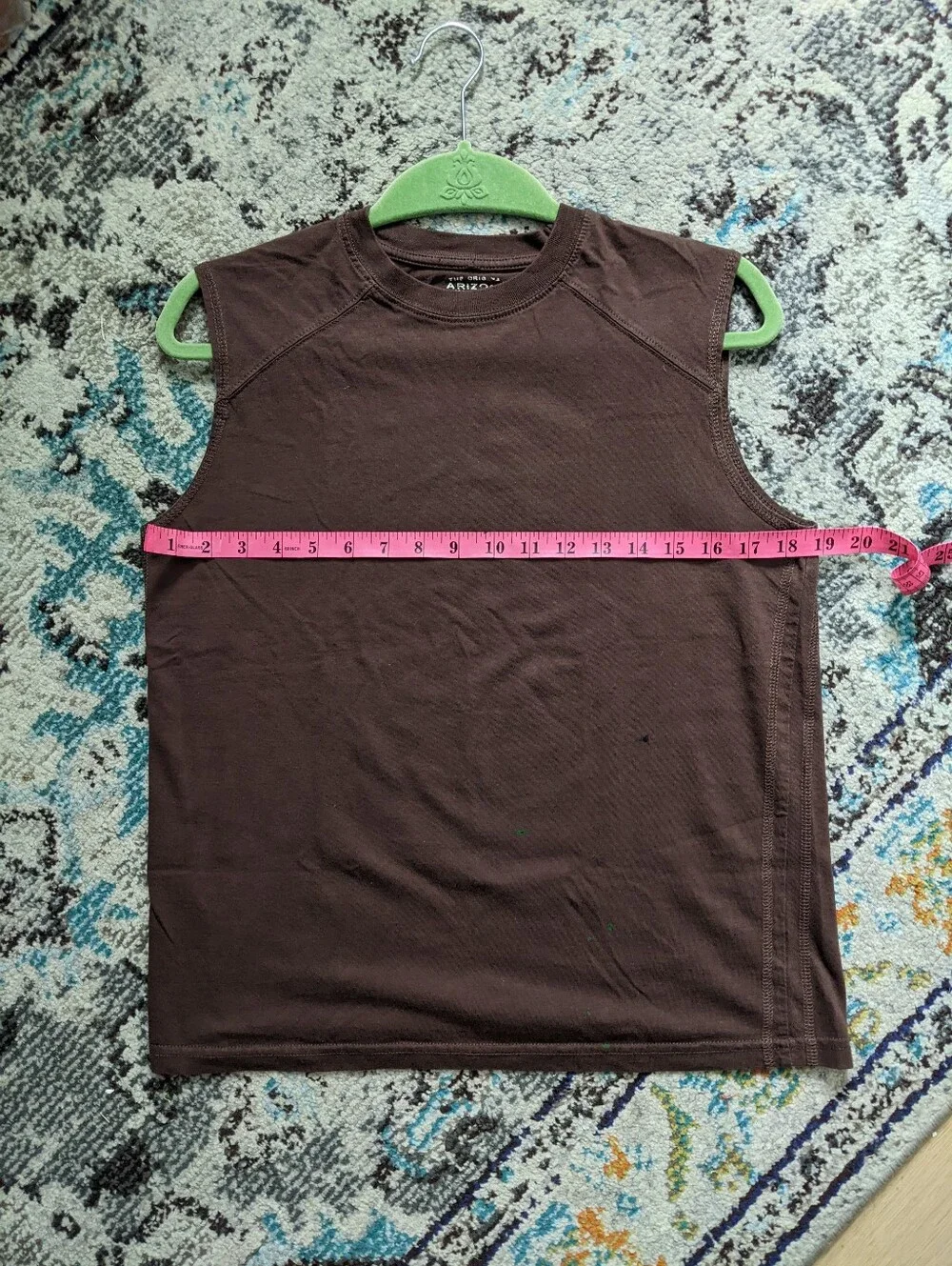 Arizona brown cotton tank top muscle tee